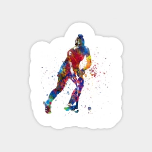 watercolor field hockey Sticker